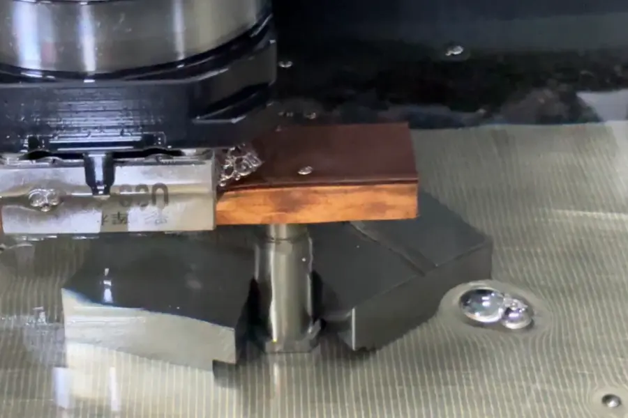 EDM electrode manufacturing for a precision mold component
